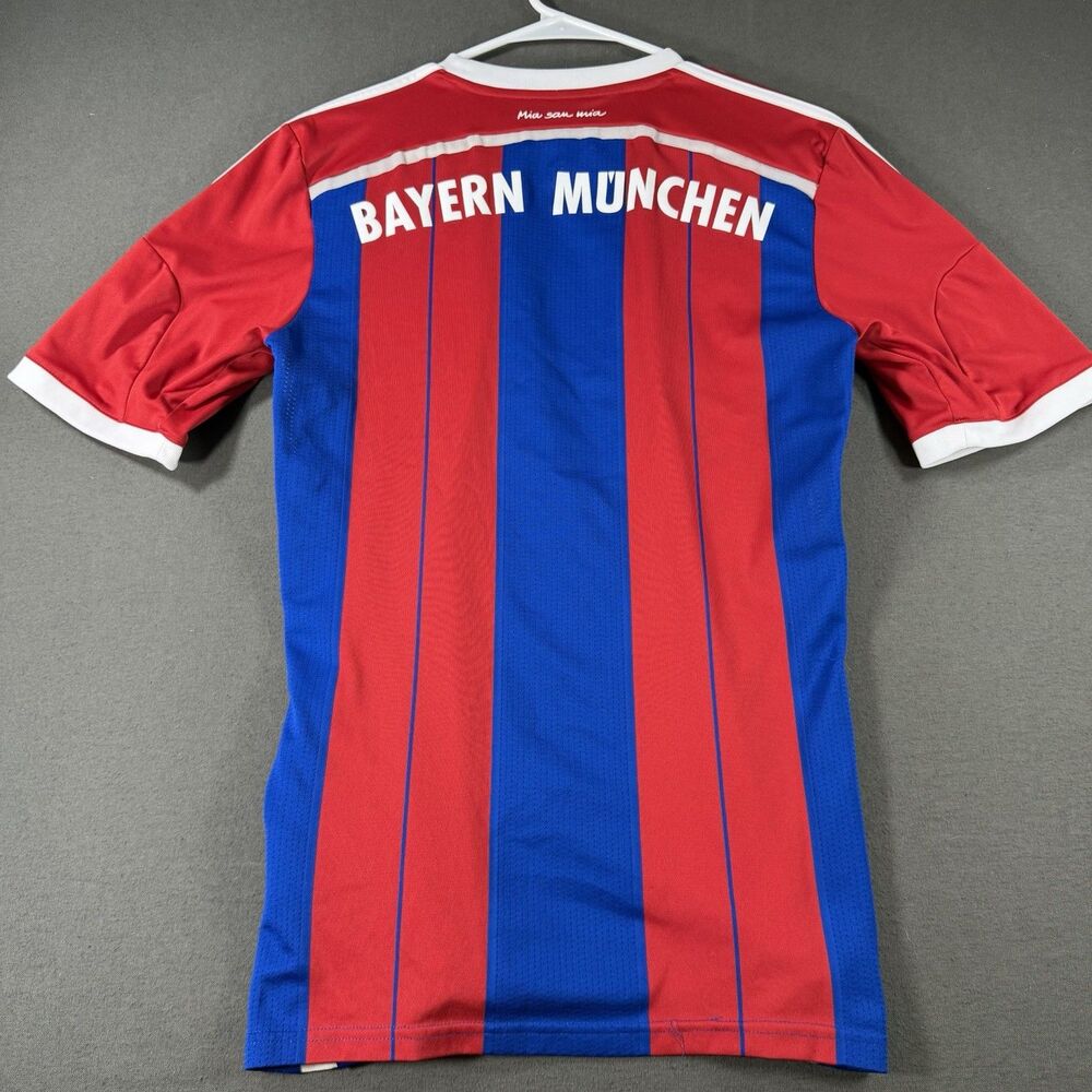 FC Bayern Munich Jersey Mens Small Red Blue Climacool Soccer Shirt Kit Blank - Picture 2 of 7